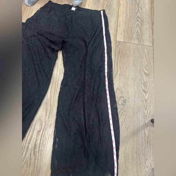 Agenda. Black Lace Wide Leg Pants. Size PXL - Picture 3 of 3